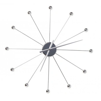 Zegar ścienny Kare Design srebrny chromowany