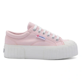 Buty damskie Superga Stripe trampki na platformie różowe