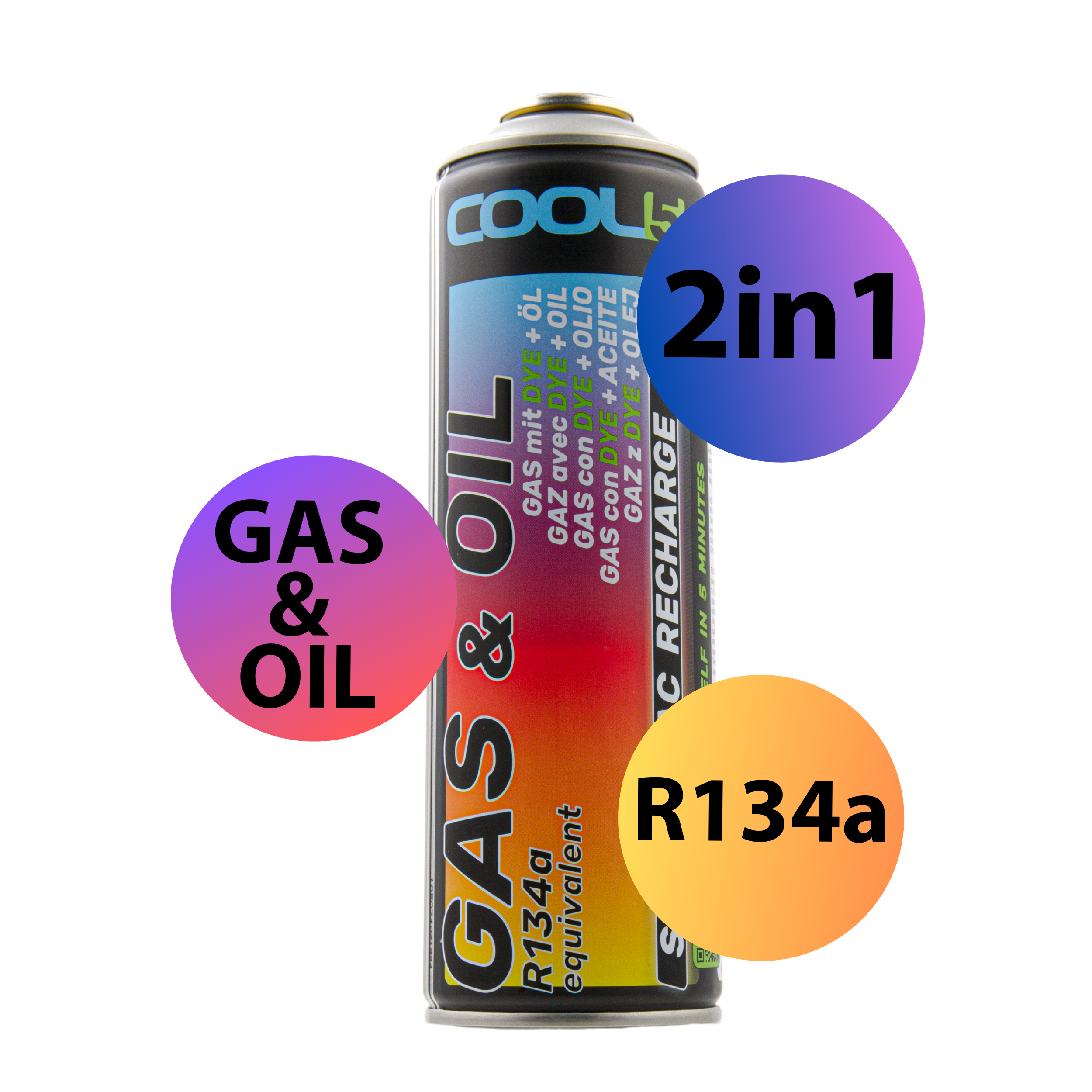 Refrigerante Di Ricambio R134a Per Condizionatori Auto, 2 Lattine - Foto 3