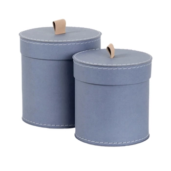 Komplet pudełko do przechowywania Bigso Leonore niebieskie 2 szt.