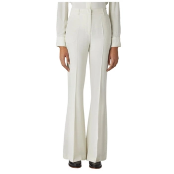 Spodnie damskie Trussardi Viscose Wool dzwony w kant ecru