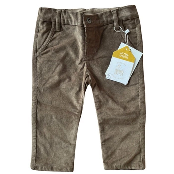 Spodnie dziecięce Chicco bawełniane brązowe