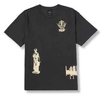 Koszulka męska HUF Loosies Washed bawełniana szara z nadrukiem