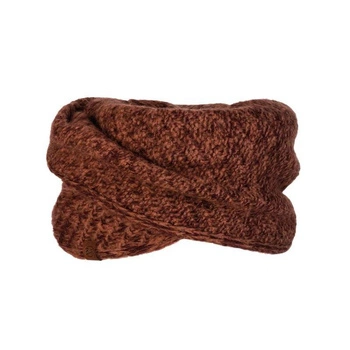 Komin Buff Knitted Wrap Agna szalik brązowy