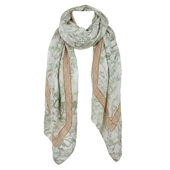 Szal damski Guess chusta długa wzorzysta zielona