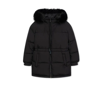 Kurtka damska Mango Tabardi pikowana zimowa czarna