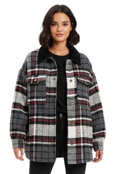 Kurtka damska Billabong Lucky Girl koszulowa w kratę
