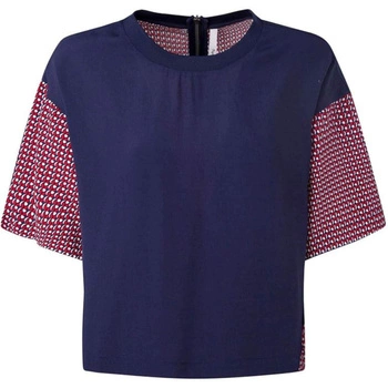 Bluzka damska Pepe Jeans Jane granatowa wzorzysta