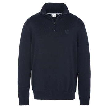 Sweter męski Schott bawełniany ze stójką granatowy