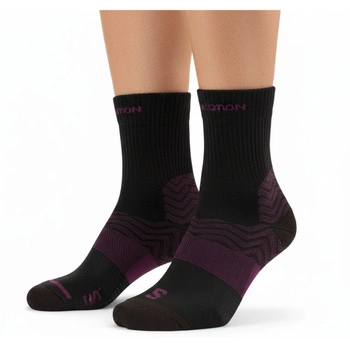 Skarpety męskie Salomon Outpath Mid trekkingowe czarno bordowe