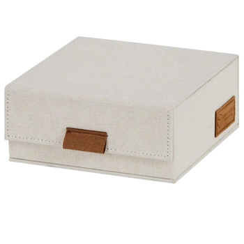 Pudełko na zegarki Love It Store It lniany organizer na 6–8 zegarków beżowy