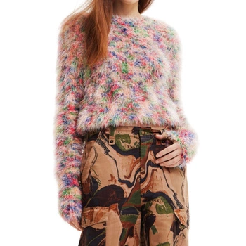 Sweter damski Desigual Mia klasyczny futrzany