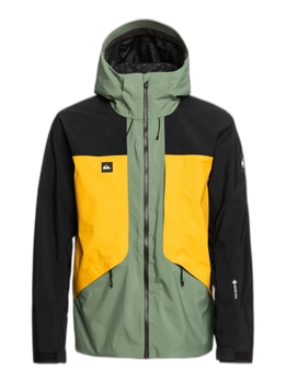 Kurtka męska Quiksilver Forever Stretch Gore-tex narciarska  zielono czarna