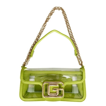 Torebka damska Gaëlle Paris Small Shoulder Bag przezroczysta limonkowa