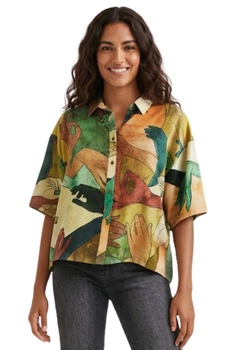 Bluzka damska Desigual Bonnie z motywem dłoni