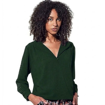 Bluzka damska Kaporal Vezw khaki elegancka kopertowa r. XS
