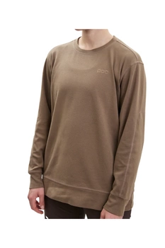 Bluza damska Poc Poise Crew Neck rowerowa sportowa brązowa