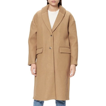 Płaszcz damski Vila Vicallee Wool brązowy klasyczny