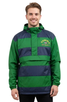 Kurtka męska Tommy Hilfiger Sport Windbreaker przejściowa granatowo zielona