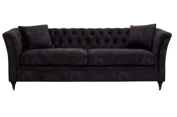 Sofa Fifty Five South Sabrina 3-osobowa ciemnoszara aksamitna