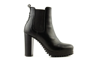 Buty damskie Tommy Jeans Pin Logo skórzane czarne botki r. 38