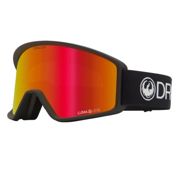 Gogle narciarskie Dragon DXT OTG Lumalens Red Ion snowboardowe czarne cat. S4