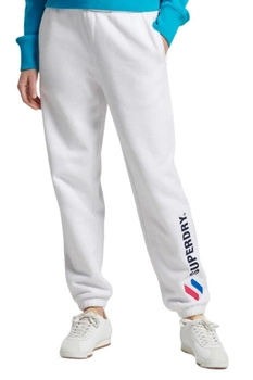 Spodnie damskie Superdry Code Applique dresowe białe