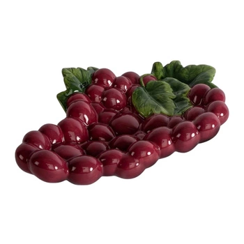 Talerzyk ByON Red Grape winogrono ozdobny na owoce ceramiczny 28x21x6 cm
