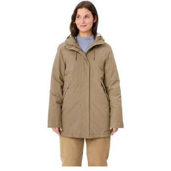 Kurtka damska Vaude Coreway Parka zimowa ocieplana z kapturem beżowa r. XS