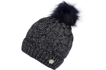 Czapka damska Regatta Lovella zimowa z pomponem granatowa melanż