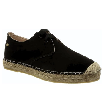 Buty damskie Fred de la Bretoniere espadryle skórzane czarne
