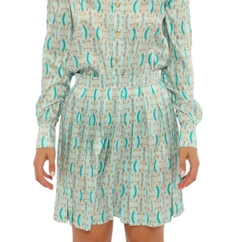 Spódnica damska Guess by Marciano mini plisowana niebieska