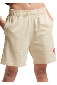 Spodenki damskie Superdry Code Applique dresowe ecru