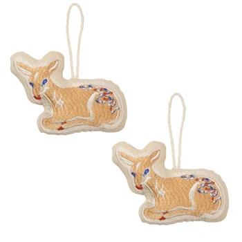 Bawełniana ozdoba choinkowa Broste Copenhagen bombka sarenka