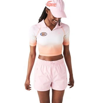 Koszulka damska Lacoste Summer sportowa treningowa crop wielokolorowa r. S