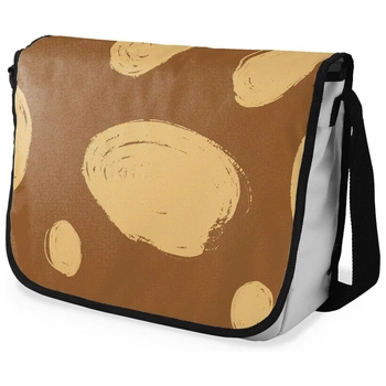 Torba Le Jardin na ramię ze wzorem na brązowym tle