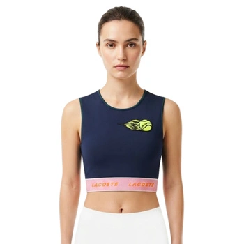 Top sportowy Lacoste koszulka tenisowa granatowa r. M