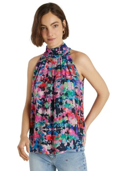 Bluzka damska Desigual Manhattan top wzorzysta
