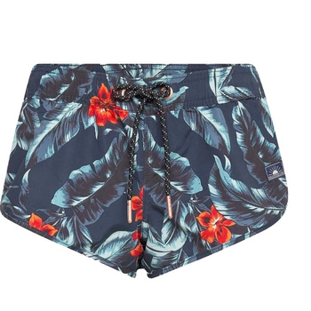 Spodenki damskie Superdry Surf Boardshort kąpielowe plażowe niebieskie