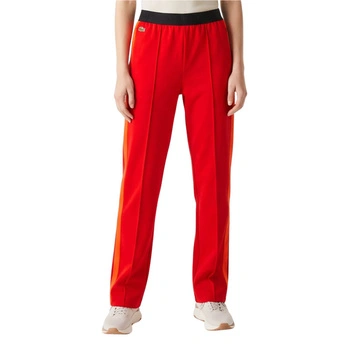 Spodnie damskie Lacoste dresowe lampasy czerwone r. XS
