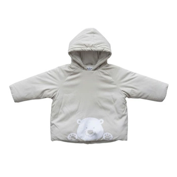 Kurtka dziecięca Chicco zimowa puchowa z kapturem beżowa