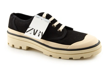 Buty Zara trampki czarne styl chunky