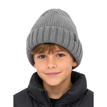Czapka beanie dziecięca Zara szara z wełną r. M