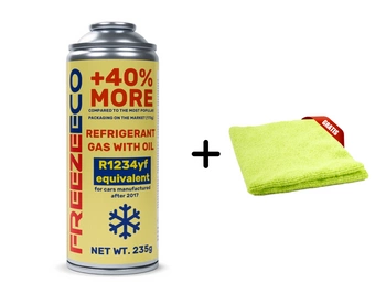 Czynnik 2w1 do klimatyzacji FreezeEco zamiennik R1234yf 290g + Mikrofibra