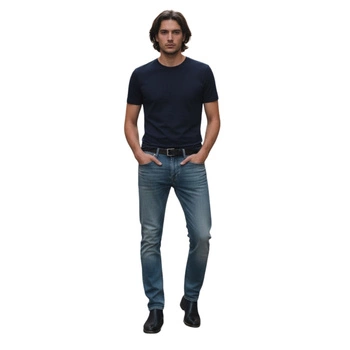 Spodnie męskie Calvin Klein jeansowe niebieskie przecierane r. W28