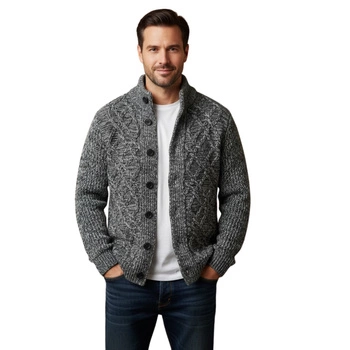 Sweter męski Hopenlife Eustache melanż rozpinany