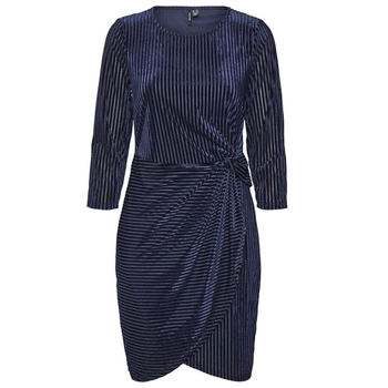 Sukienka damska Vero Moda Mella elegancka granatowa welurowa