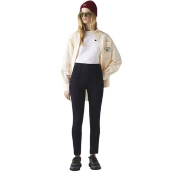 Spodnie damskie Lacoste dopasowane czarne r. XS