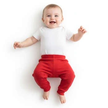 Spodnie dziecięce Chicco dresowe bawełniane czerwone