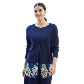 Sweter damski Desigual Lucerna granatowy